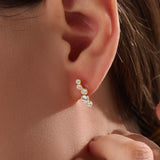 Cluster Bezel Stud Earrings
