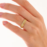 Lab Diamond Flower Wedding Band - BRENNMORE 