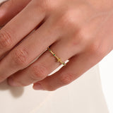 14k Gold Emerald Rosary Ring - BRENNMORE