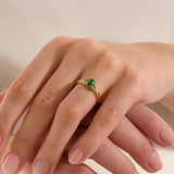 Oval Emerald Engagement Ring - BRENNMORE 