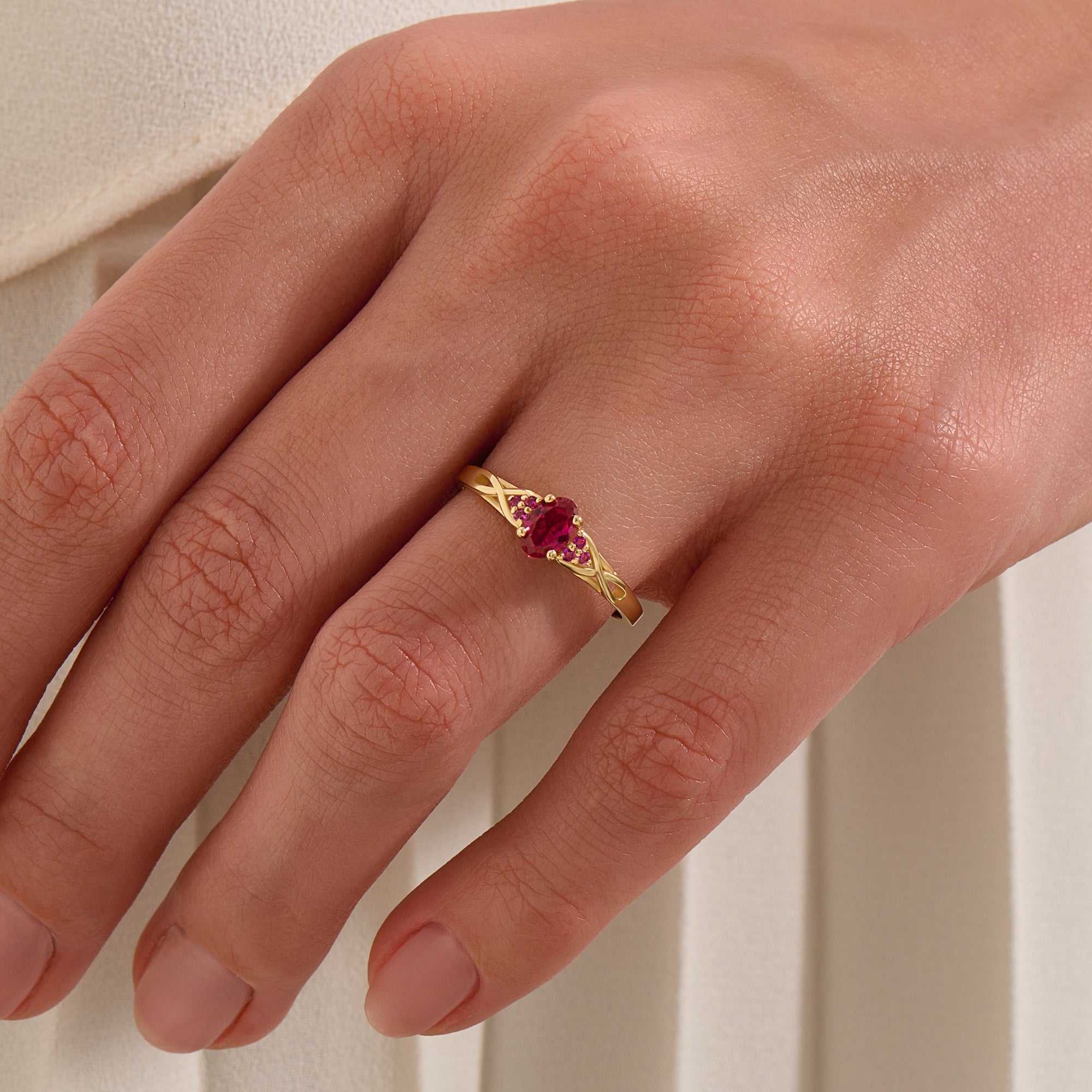 Oval Ruby Engagement Ring - BRENNMORE 
