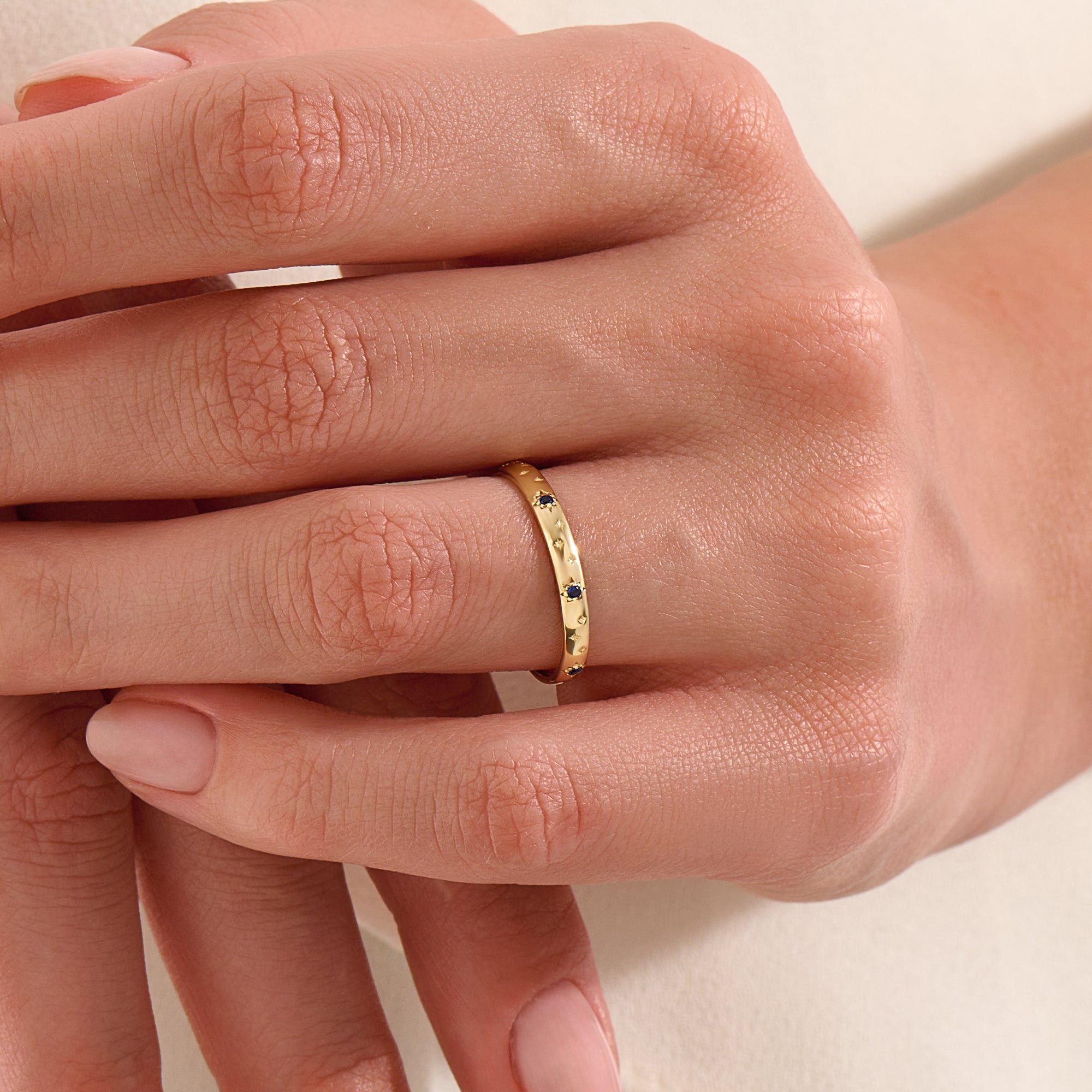 Celestial Sapphire Wedding Band - BRENNMORE 