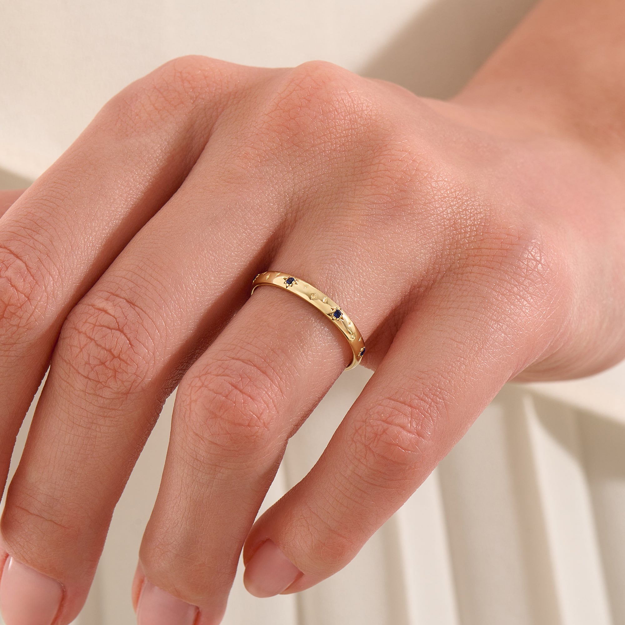 Celestial Sapphire Wedding Band - BRENNMORE 