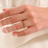 Pave Emerald Chain Wedding Ring - BRENNMORE 