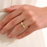 Beaded Cross Sapphire Wedding Band - BRENNMORE 