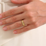 Lab Diamond Flower Wedding Band - BRENNMORE 