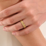 Lab Diamond Flower Wedding Band - BRENNMORE 