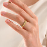 Lab Sapphire Flower Wedding Band - BRENNMORE 