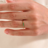 Emerald Slim Stacking Ring - BRENNMORE 