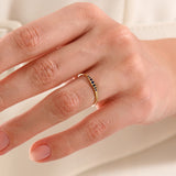 Sapphire Slim Stacking Ring - BRENNMORE