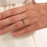 Sapphire Slim Stacking Ring - BRENNMORE