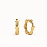 Bone Hoops Earring in Gold - BRENNMORE