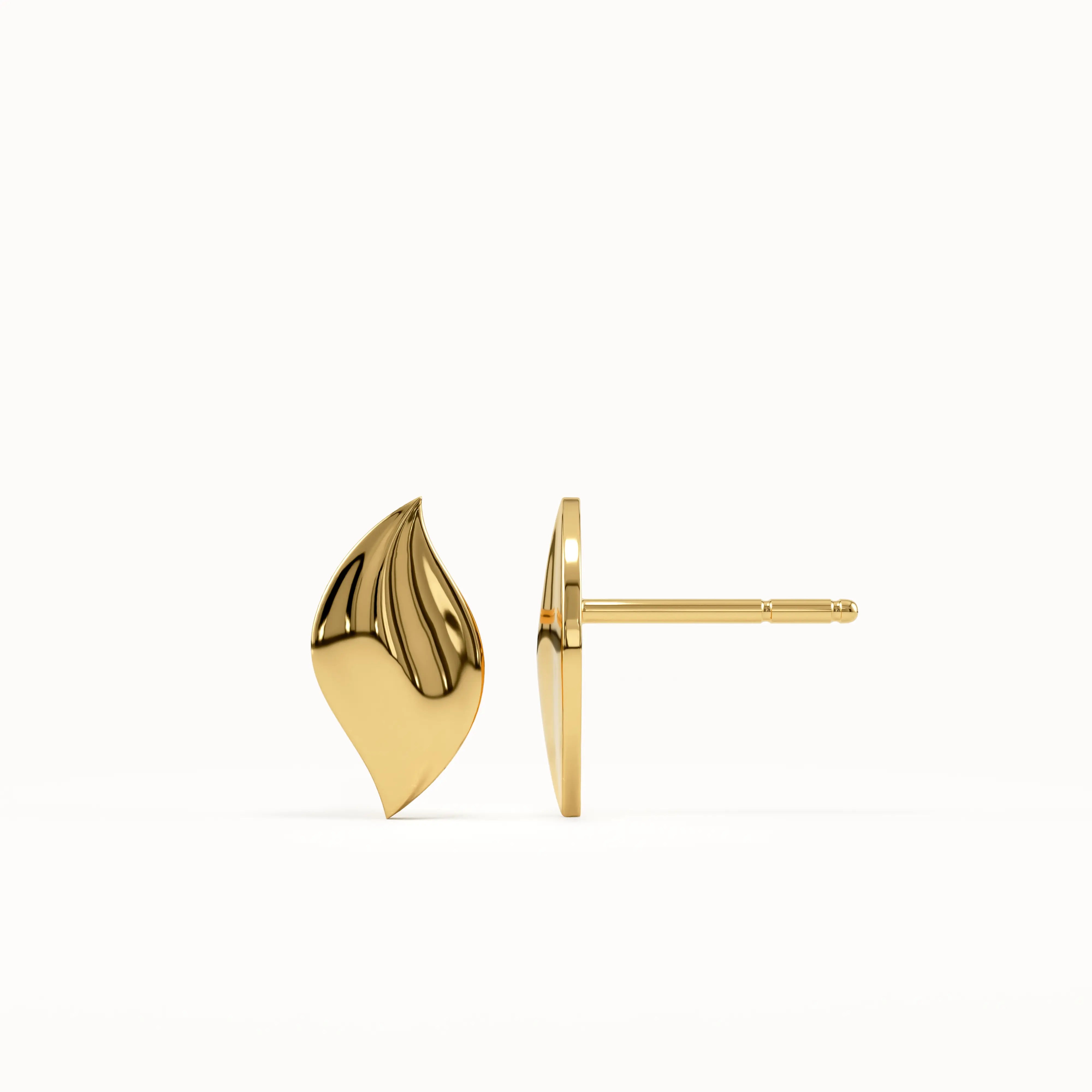 Simple Leaf Stud Earrings My Store
