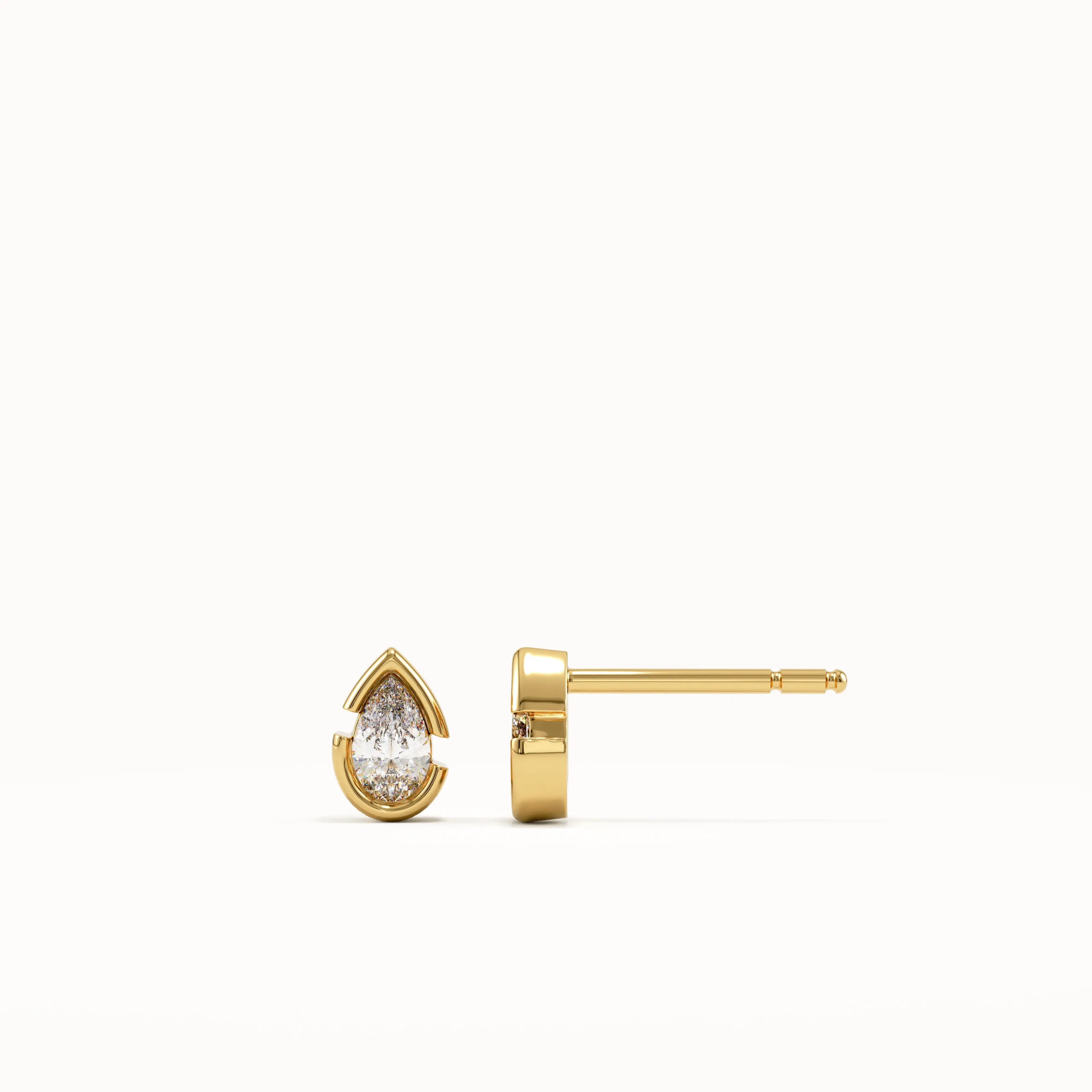 Minimalist Pear Stud Earrings My Store