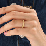 Lined Band 14k Gold Vermeil Ring