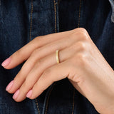 Lined Band 14k Gold Vermeil Ring