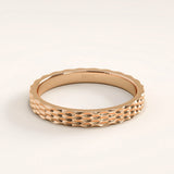 Patterned Band 14k Gold Vermeil Ring
