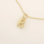 Puffy initial letter necklace crafted in 14k solid gold with a soft, dimensional finish. A modern personalized piece ideal for everyday layering.