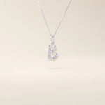 Puffy initial letter necklace crafted in 14k solid gold with a soft, dimensional finish. A modern personalized piece ideal for everyday layering.
