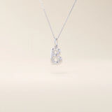 Puffy initial letter necklace crafted in 14k solid gold with a soft, dimensional finish. A modern personalized piece ideal for everyday layering.
