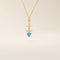 Sagittarius zodiac symbol pendant necklace in 14k solid gold with turquoise gemstone.