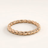 Twisted Rope 14k Gold Vermeil Ring