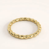 Twisted Rope 14k Gold Vermeil Ring