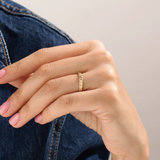 Unique Wedding Band 14k Gold Vermeil Ring