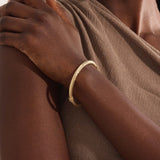 14k Gold Rope Bangle Bracelet