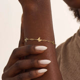 14k Gold Butterfly Chain Bracelet