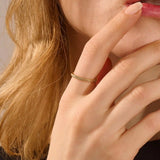 14k solid gold beaded slim band stackable  alliance wedding ring for women