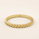 14K SOLID GOLD UNISEX BRAIDED WHEAT SLIM BAND WEDDING RING