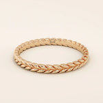 14K SOLID GOLD UNISEX BRAIDED WHEAT SLIM BAND WEDDING RING