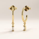 Baguette Lab Diamond Hoops for Women - BRENNMORE 