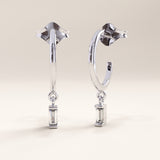 Baguette Lab Diamond Hoops for Women - BRENNMORE 