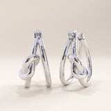14k Gold Vermeil Knot Hoop Earrings