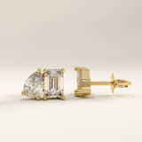 14k Gold Toi et Moi Vermeil Earrings