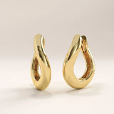 14k Gold Vermeil Dome Hoop Earrings