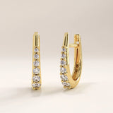 14k Gold Vermeil U Shape Hoop Earrings