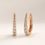 14k Gold Vermeil U Shape Hoop Earrings