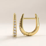 14k Gold Vermeil U Shape Hoop Earrings