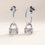 14k Gold Dangle Hoop Vermeil Earrings - BRENNMORE 