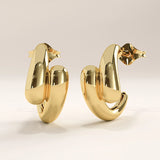 Vermeil Unique Drop Stud Earrings - BRENNMORE 