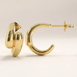 Vermeil Unique Drop Stud Earrings - BRENNMORE 