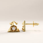 14k Gold Triangle Vermeil Earrings - BRENNMORE 