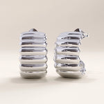 14k Gold Ribbed Band Vermeil Earrings - BRENNMORE 