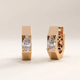 Pear Lab Diamond Vermeil Hoop Earrings