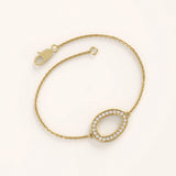 14k Gold Pave Geometric Vermeil Bracelet