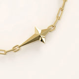14k Gold Cross Vermeil Bracelet