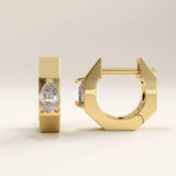 Pear Lab Diamond Vermeil Hoop Earrings